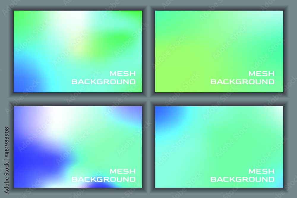 Fototapeta premium Greeny Blue Soft Mesh Background