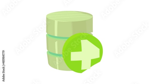 Diagnosis database icon animation best cartoon object on white background photo