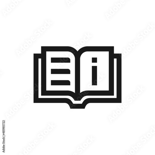 Manual book icon isolated on white background