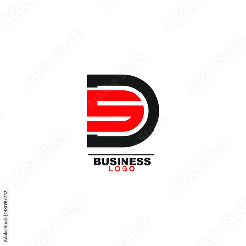 D S Initial logo template vector