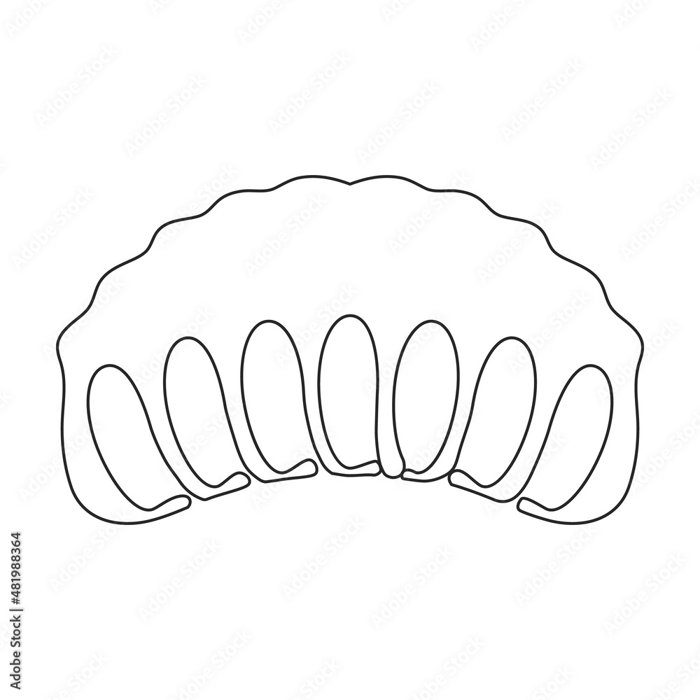 Scallop vector icon.Outline vector icon isolated on white background scallop. Scallop vector icon.Outline vector icon isolated on white background scallop.