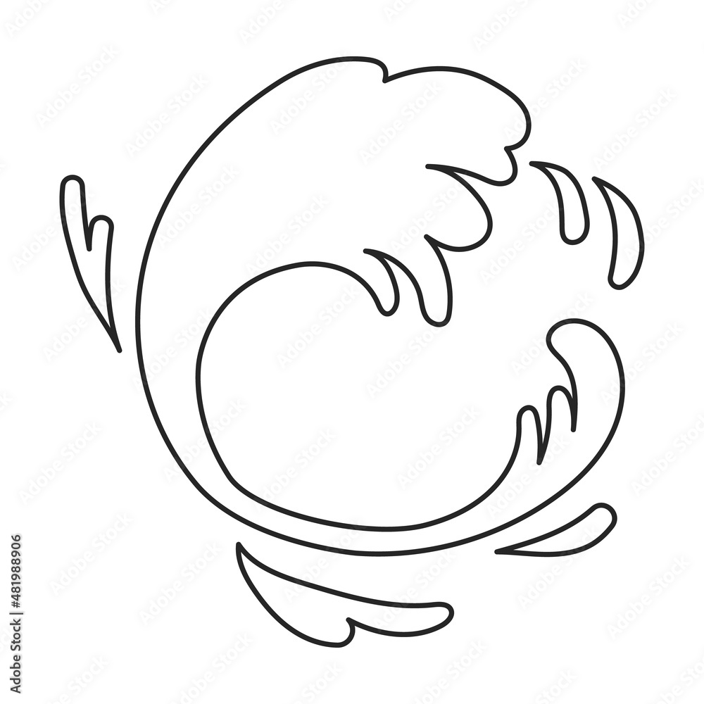 Water splash vector icon.Outline vector icon isolated on white background water splash. Water splash vector icon.Outline vector icon isolated on white background water splash.