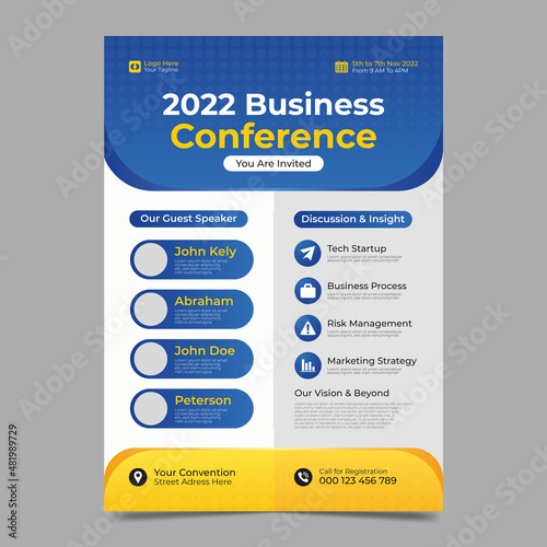 Corporate business conference flyer template