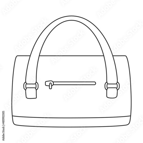 Men bag vector icon.Outline vector icon isolated on white background men bag.