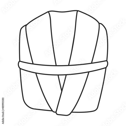 Bathrobe vector icon.Outline vector icon isolated on white background bathrobe.
