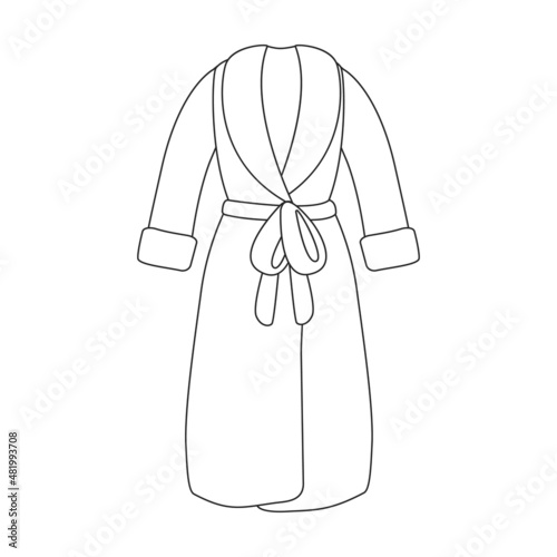 Bathrobe vector icon.Outline vector icon isolated on white background bathrobe.