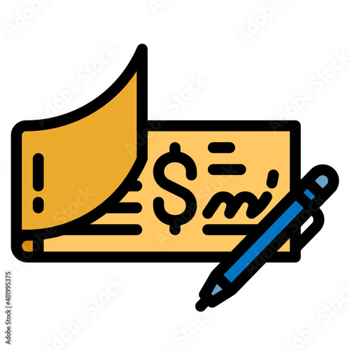 cheque line icon