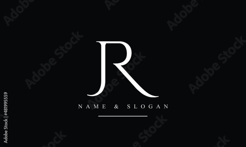 RJ, JR, R, J abstract letters logo monogram