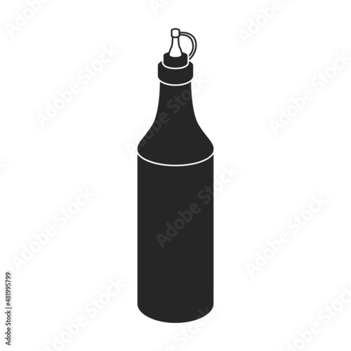 Bottle sauce vector icon.Black vector icon isolated on white background bottle sauce.