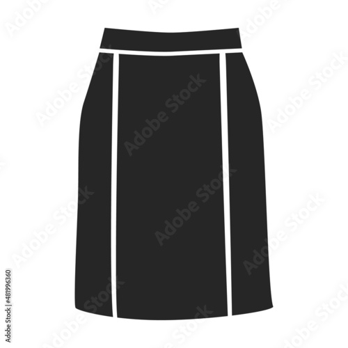 Skirt vector icon.Black vector icon isolated on white background skirt.