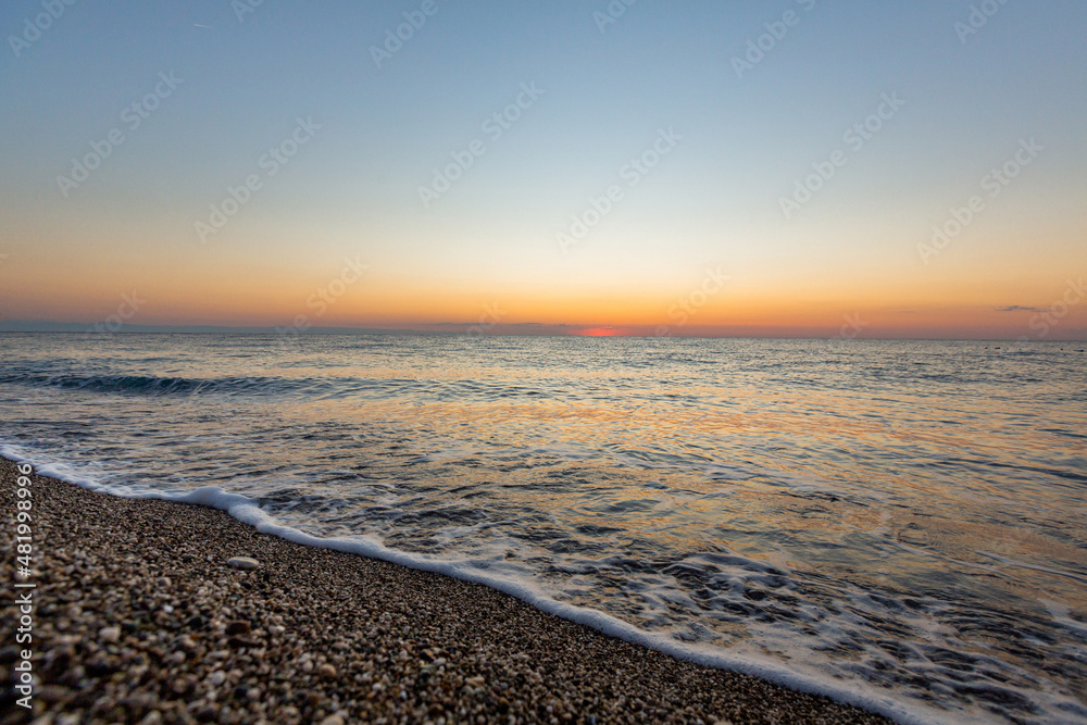 Fototapeta premium sunrise and beautiful beaches, Kemer, Turkey