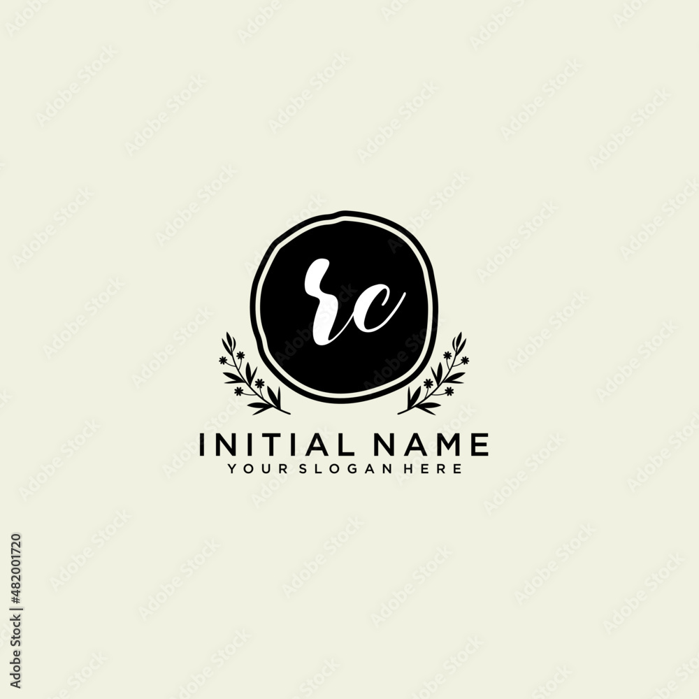 RC monogram logo template vector RC monogram logo template vector