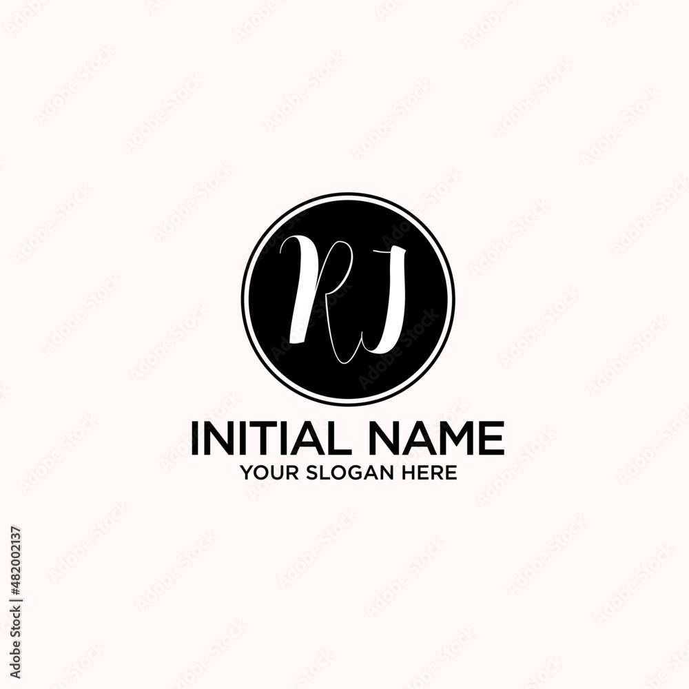 RI monogram logo template vector RI monogram logo template vector