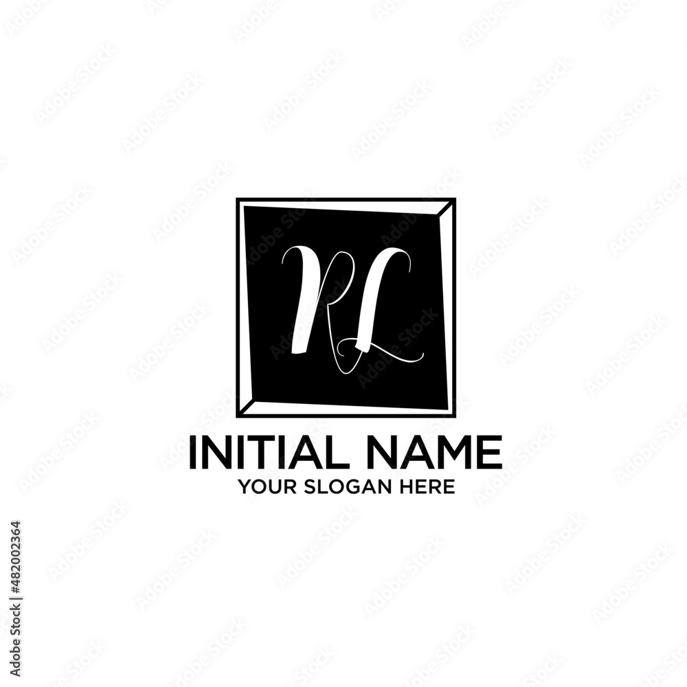 RL monogram logo template vector RL monogram logo template vector