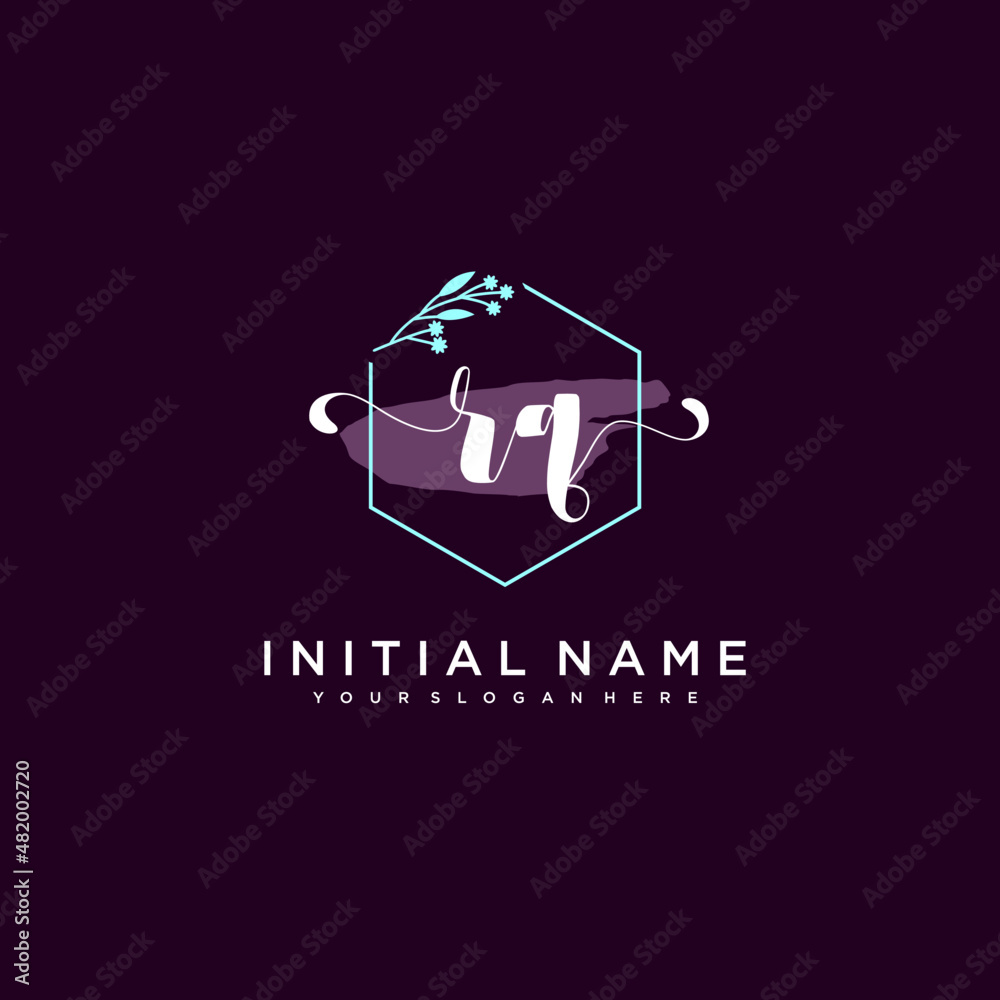 RQ Beautiful handwriting logo or wedding monograms collection