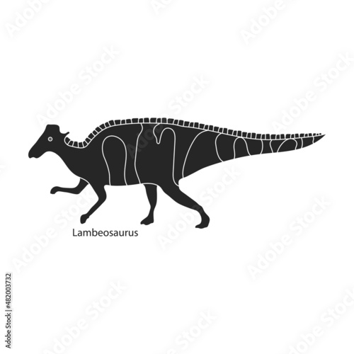 Ancient dinosaur vector icon.Black vector icon isolated on white background ancient dinosaur. © Svitlana