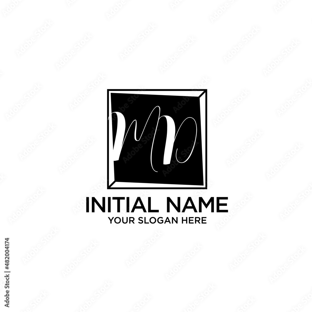 MD monogram logo template vector MD monogram logo template vector
