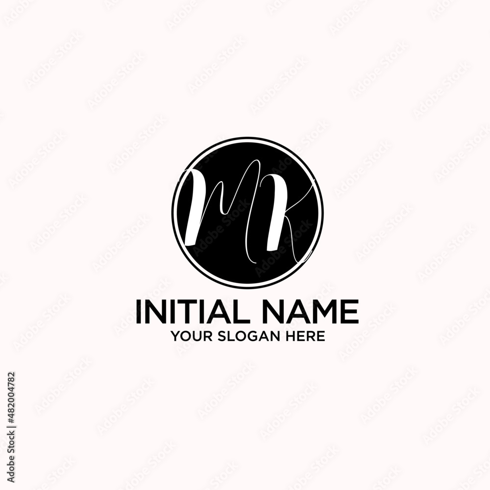 MK monogram logo template vector MK monogram logo template vector