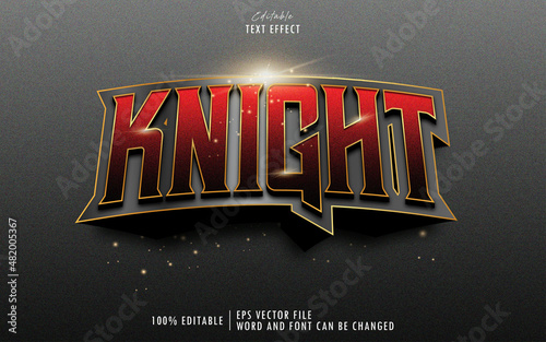 Red Knight 3D editable text effect