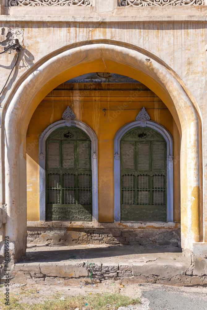 old door in a city of Taif in Saudi Arabia