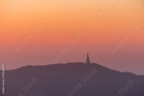 morning time view of Wat Pa Phu Thap ,Lom Kao District, Phetchabun province, Thailand