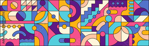 Abstract geometric pattern design in modish style. Vector illustration.