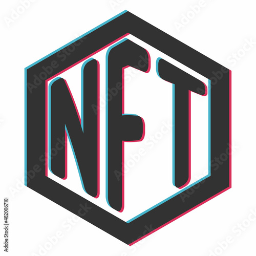 NFT Non-Fungible Tokens Digital Art Concept