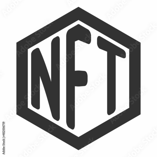 NFT Non-Fungible Tokens Digital Art Concept