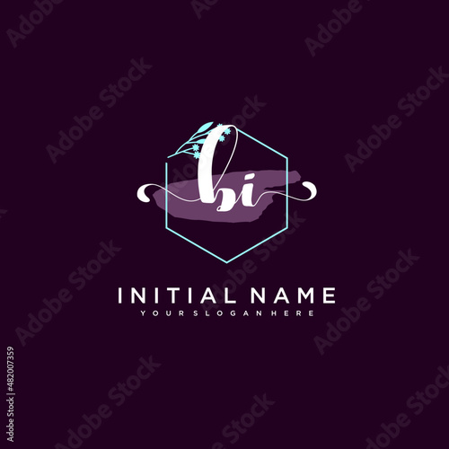 BI Beautiful handwriting logo or wedding monograms collection