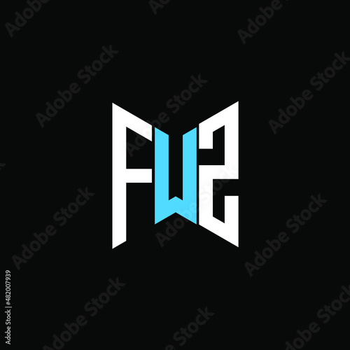FUZ letter logo creative design. FUZ unique design