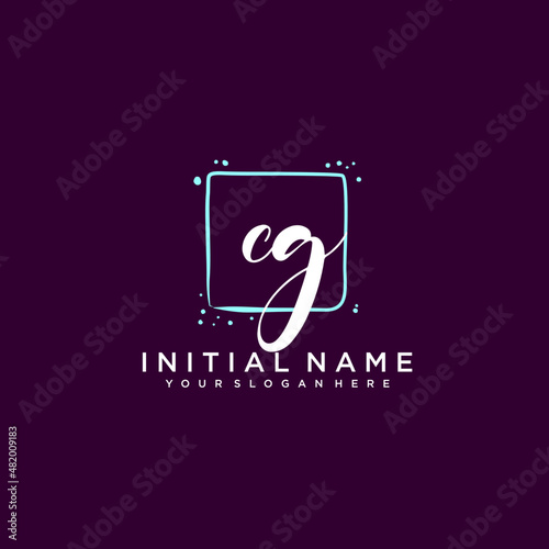 CG monogram logo template vector	