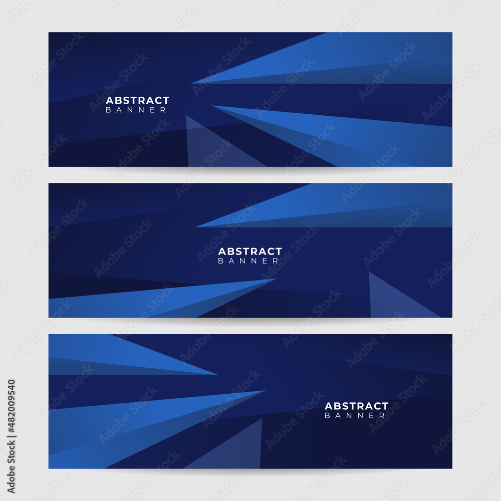 Fototapeta premium Corporate business blue wide banner design background