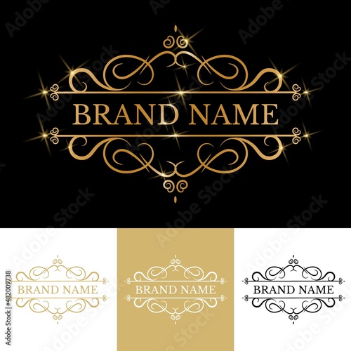 Vintage and luxury logo template