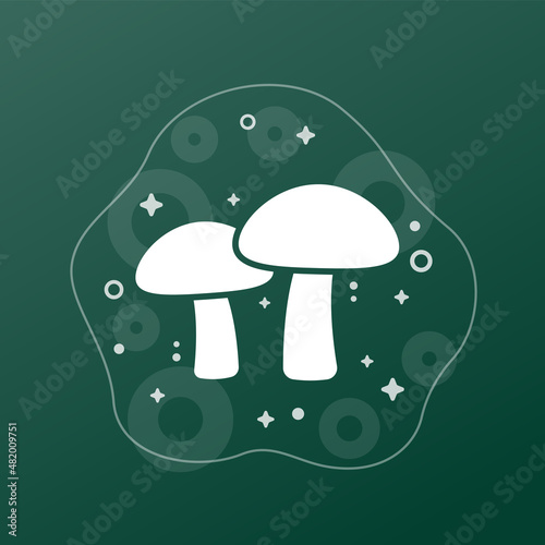 mushrooms icon for print and web, vector