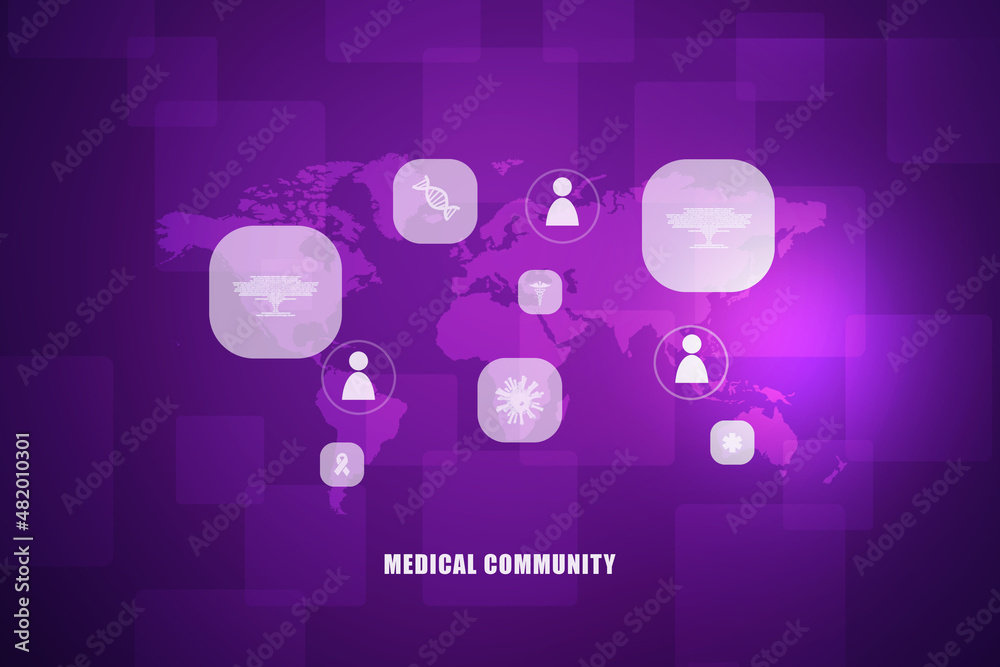 2D illustration medical structure background
