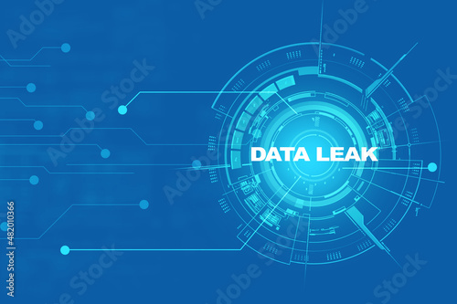 2d illustration data leak concept
