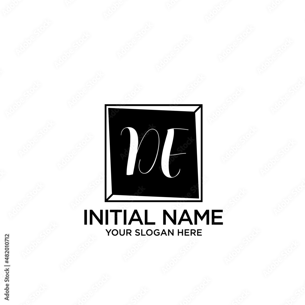 DE monogram logo template vector DE monogram logo template vector