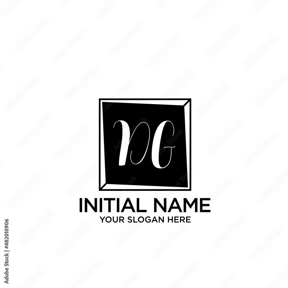 DG monogram logo template vector DG monogram logo template vector
