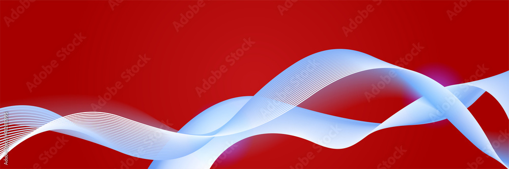 Wave networking neon style red wide banner design background. Abstract banner design with dark red technology geometric background. Vector illustration Wave networking neon style red wide banner design background. Abstract banner design with dark red technology geometric background. Vector illustration