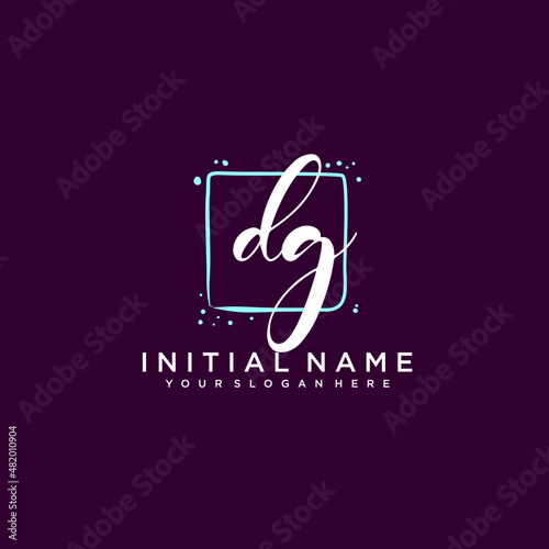 DG monogram logo template vector 