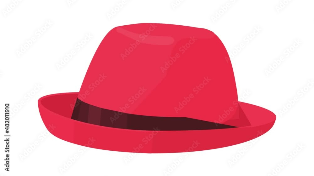 Homburg icon animation best cartoon object on white background Homburg icon animation best cartoon object on white background