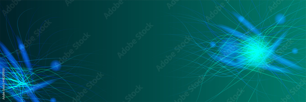 Networking neon style green wide banner design background. Abstract 3d banner design with dark red technology geometric background. Vector illustration Networking neon style green wide banner design background. Abstract 3d banner design with dark red technology geometric background. Vector illustration