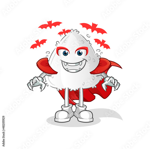 onigiri Dracula illustration. character vector