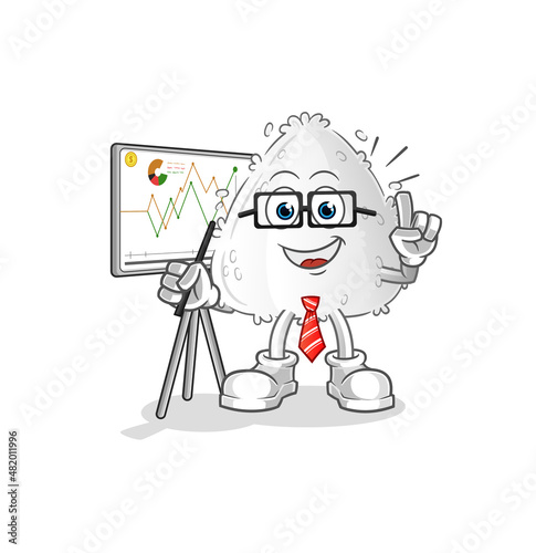 onigiri marketing character. cartoon mascot vector
