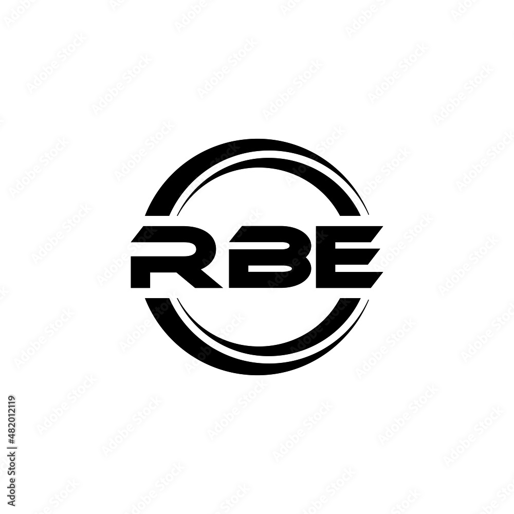 RBE letter logo design with white background in illustrator, vector logo modern alphabet font overlap style. calligraphy designs for logo, Poster, Invitation, etc.