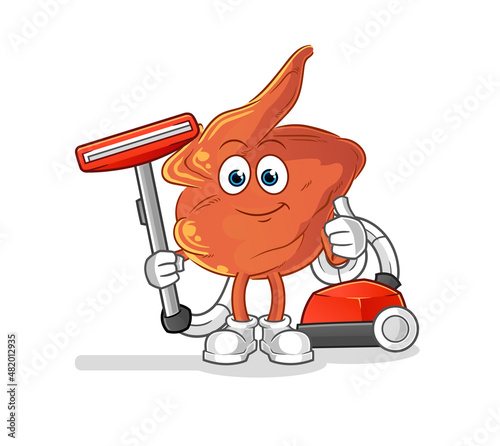 chicken wing clean with a vacuum . character vector