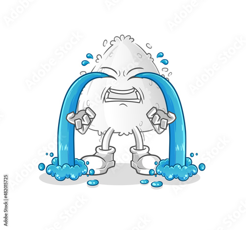 onigiri crying illustration. character vector