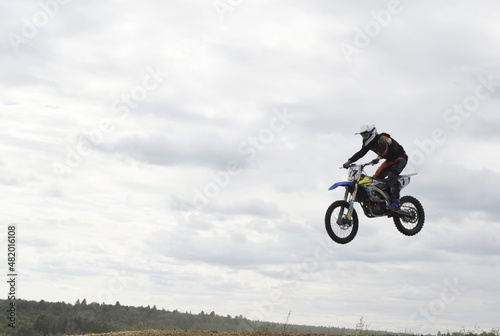 motocross rider in action, biker