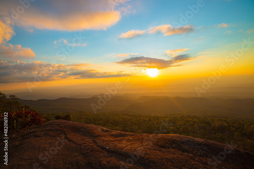 mountain and sky Majestic sunset  Majestic sunrise over the mountains 