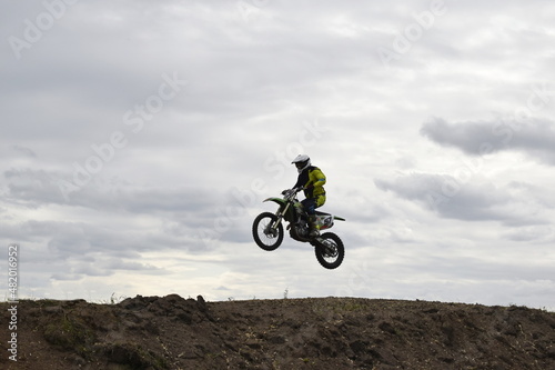 motocross rider in action, biker